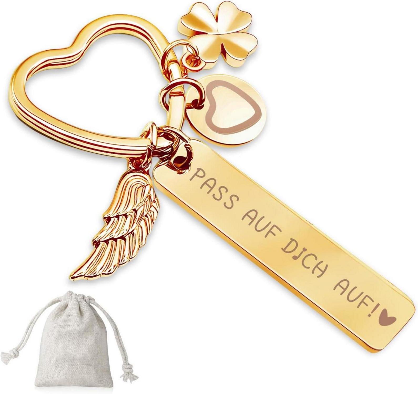 Herz Schlüsselanhänger personalisiert gravieren Geschenk Frauen