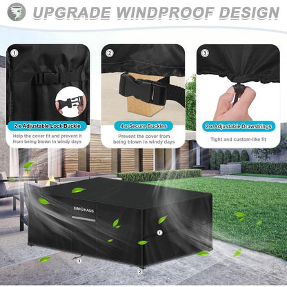 Wasserdichte Gartenmöbel Abdeckung 140x80x80cm – Schutzhülle für Möbel