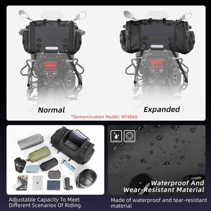 Motorrad Sitztasche 60-80L Wasserdicht Rücksitz Hecktasche
