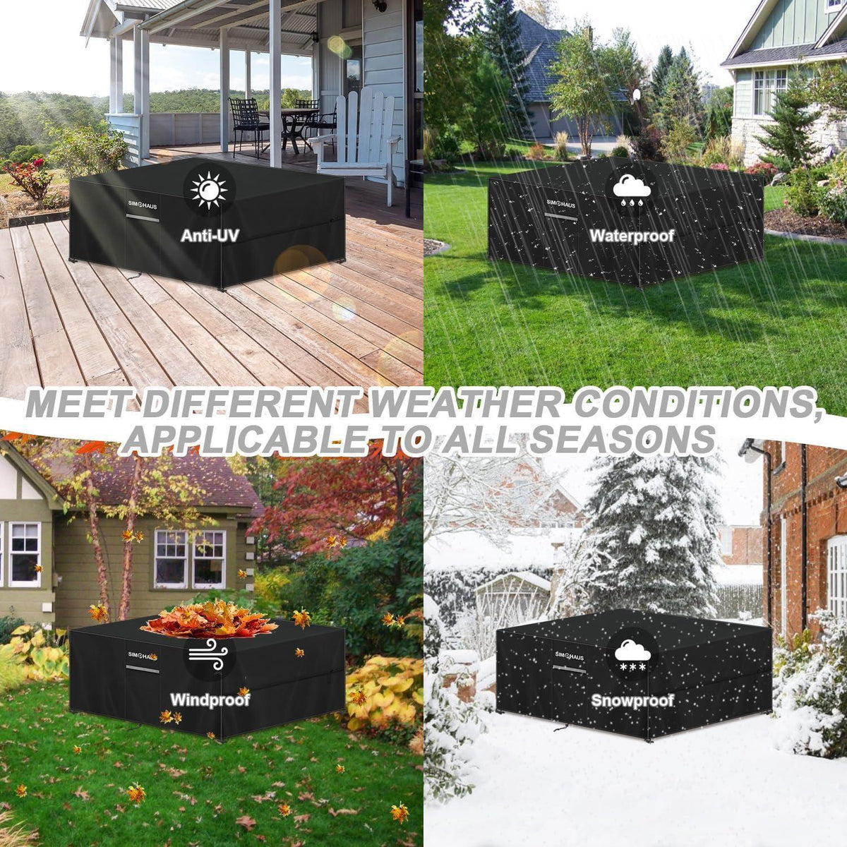 Gartenmöbel Abdeckung XXL 300x250x100cm – Wasserdicht & Belüftet