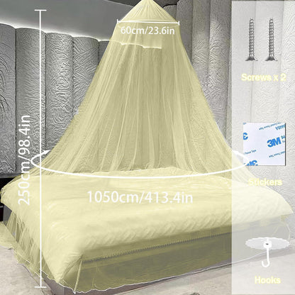 Moskitonetz Bett Doppelbetten Einzelbett Gelb 0.6 * 2.5