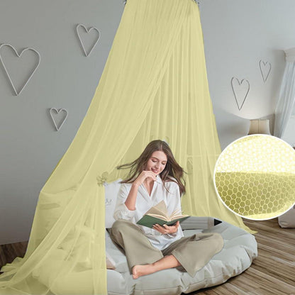 Moskitonetz Bett Doppelbetten Einzelbett Gelb 0.6 * 2.5 * 10.5m