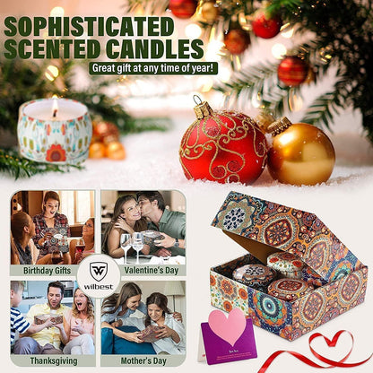 Duftkerzen Geschenkset 4 Stück Kerzen Geschenke für Frauen