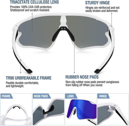 Kinder Sport Sonnenbrille UV400 Jugend Baseball TR90 Rahmen Leicht
