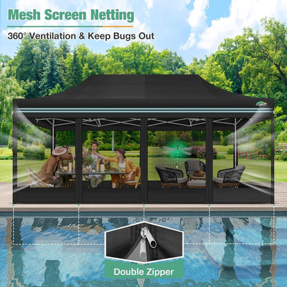 Faltpavillon 3x6 – Wasserdicht, UV-Schutz & Seitenwände