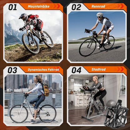 Fahrradpedale Aluminium MTB Pedale Abgedichtete Lager rutschfest 9/16 Zoll