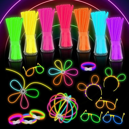 Knicklichter Party Pack für Kinder, 378 Leuchtstäbe Halloween Set