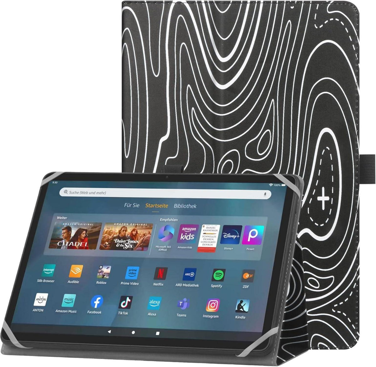 Universal 10-11 Zoll Tablet Schutzhülle mit Ständer und Handschlaufe