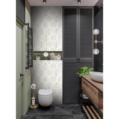 Selbstklebende Wasserdichte Vinyl Tapete Beige 0.4W x 6L m