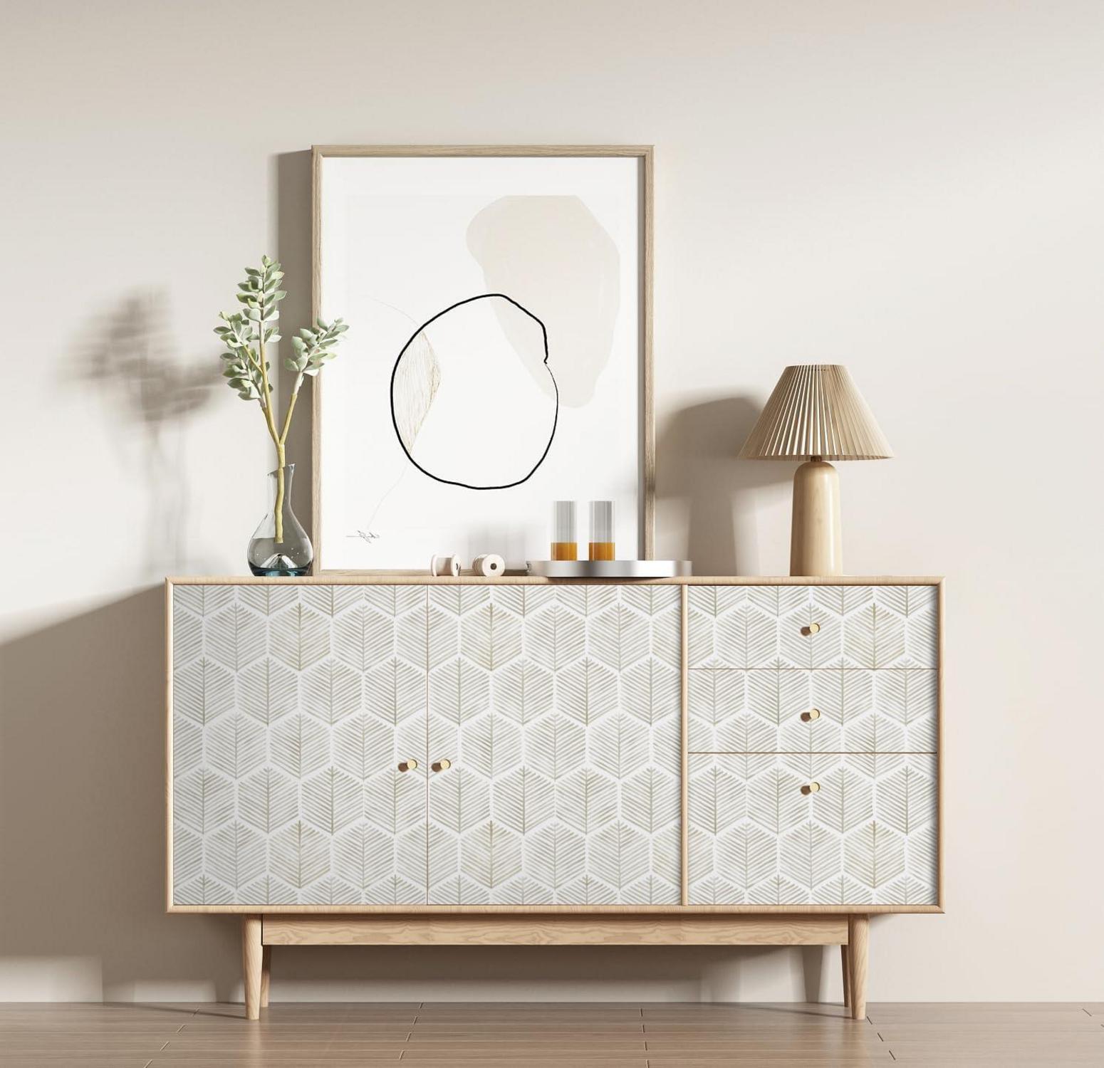 Selbstklebende Verdickte Tapete Beige 0.4W x 6L m
