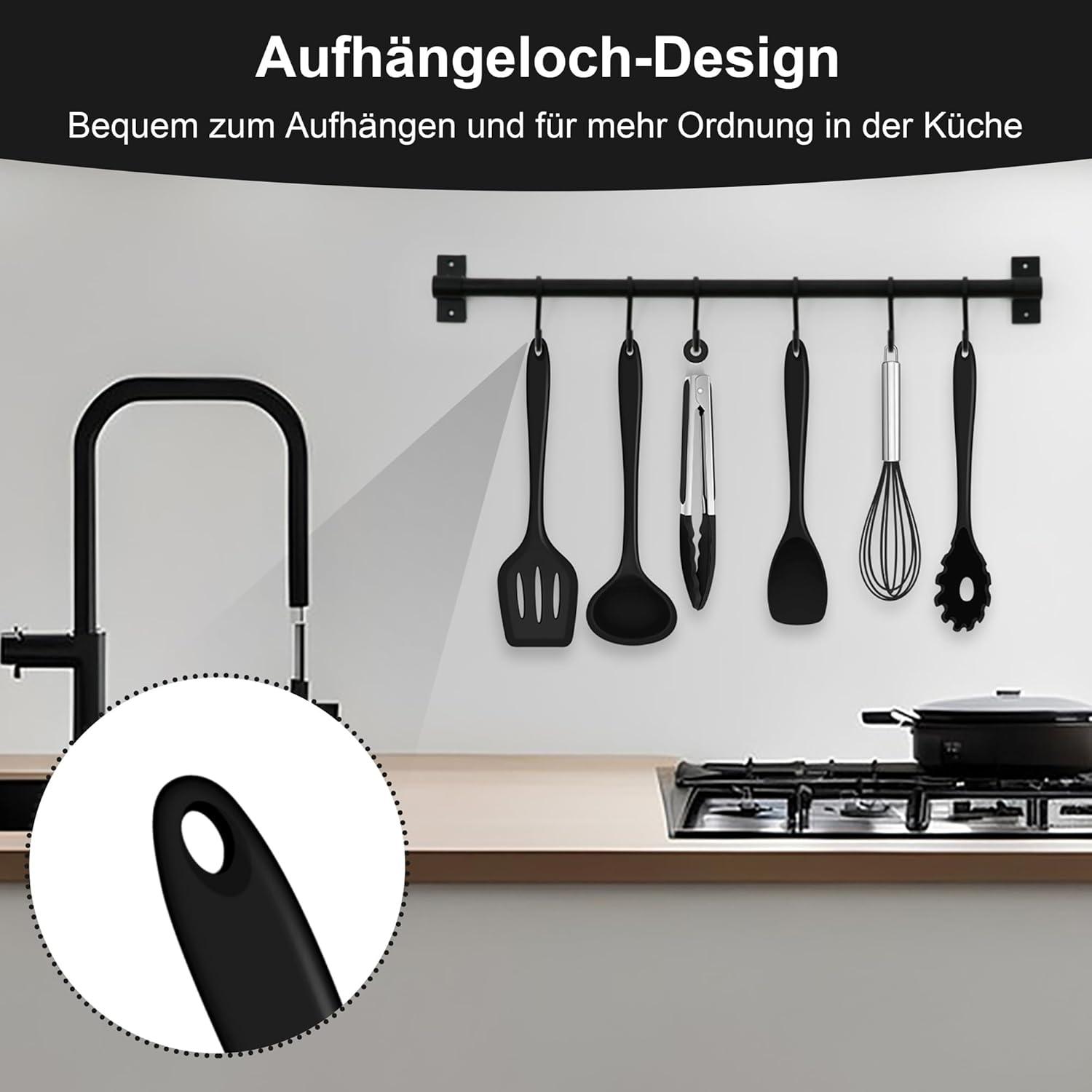 Silikon Küchenutensilien Set 6-teilig Antihaft Hitzebeständig