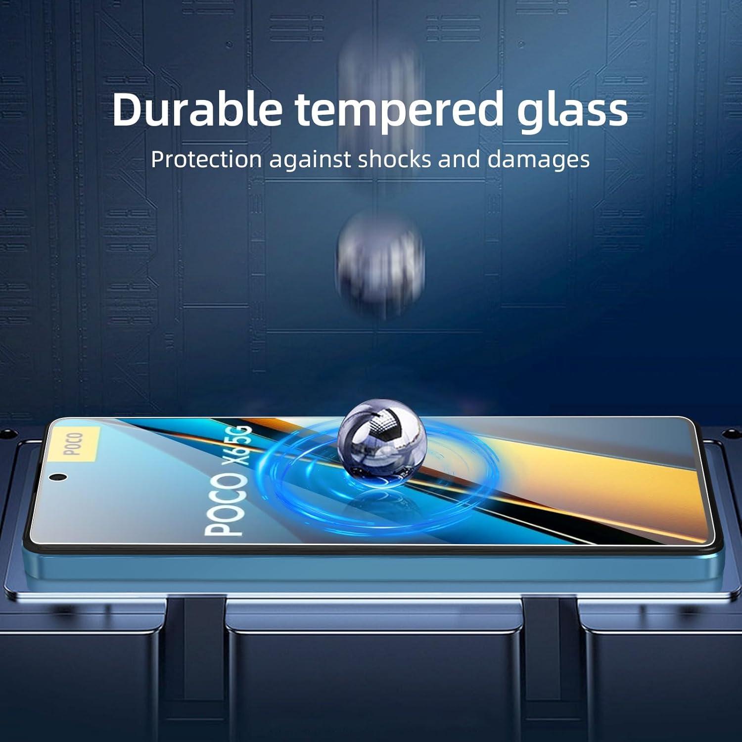 Panzer Schutz Glas Xiaomi Poco X6 5G Pro 5G Displayschutz 9H Härte