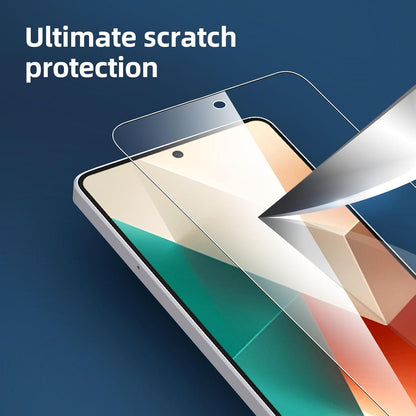 3er Panzer Schutz Glas Xiaomi Redmi Note 13 5G 4G 9H Ultra-klar