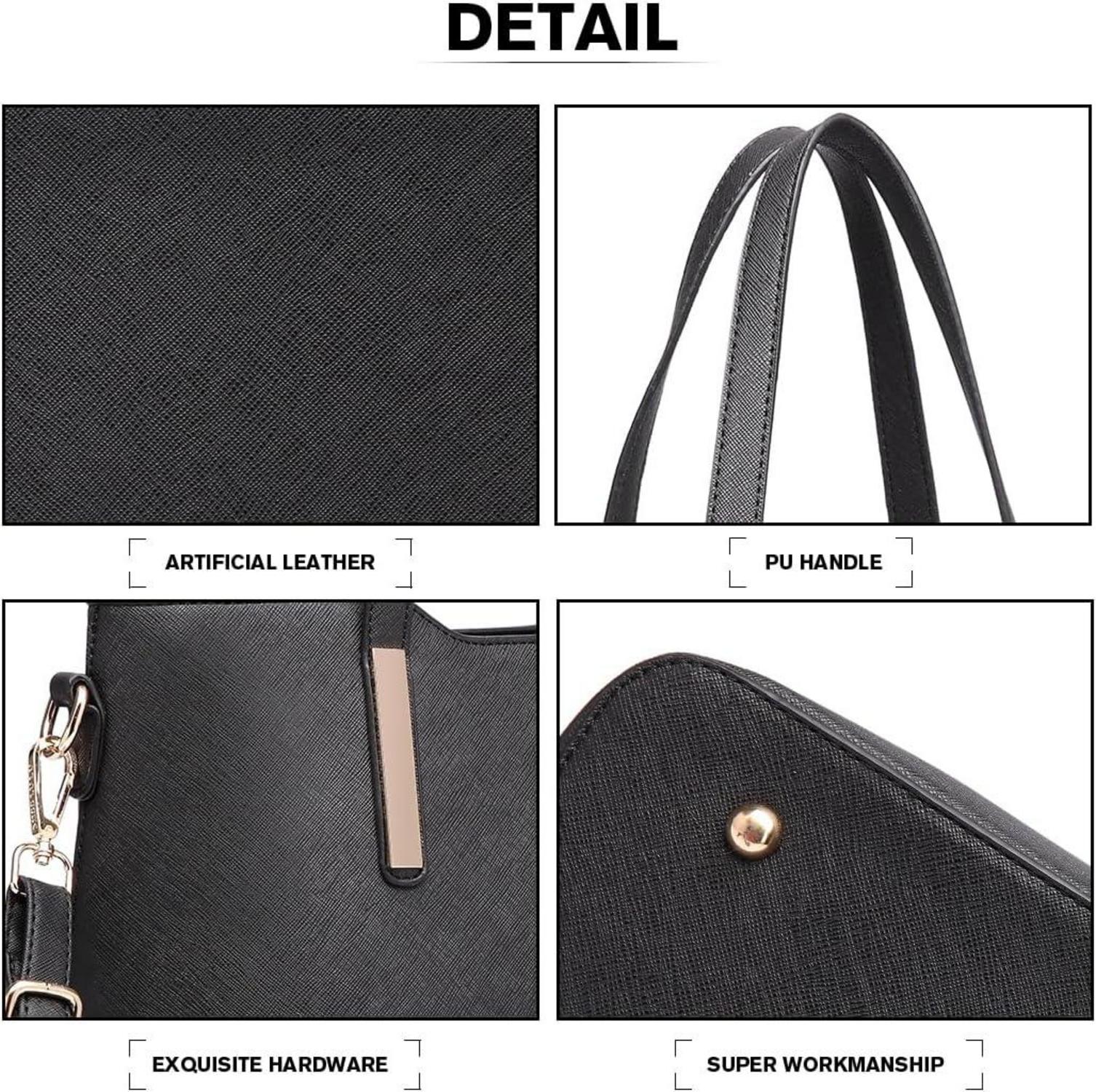 Damen Handtasche Set Shopper Schultertasche PU Leder 3tlg. Einkaufstasche