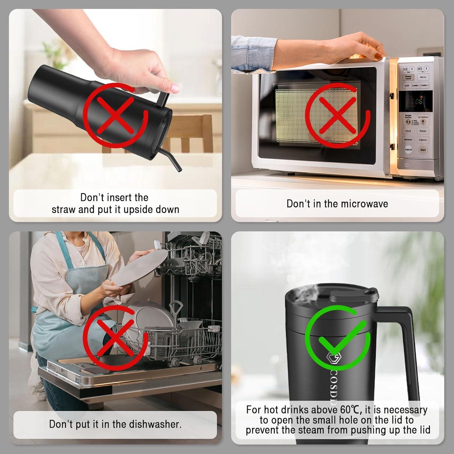 CS COSDDI 40oz Thermobecher Kaffeebecher to go Stroh Autobecher Tumbler