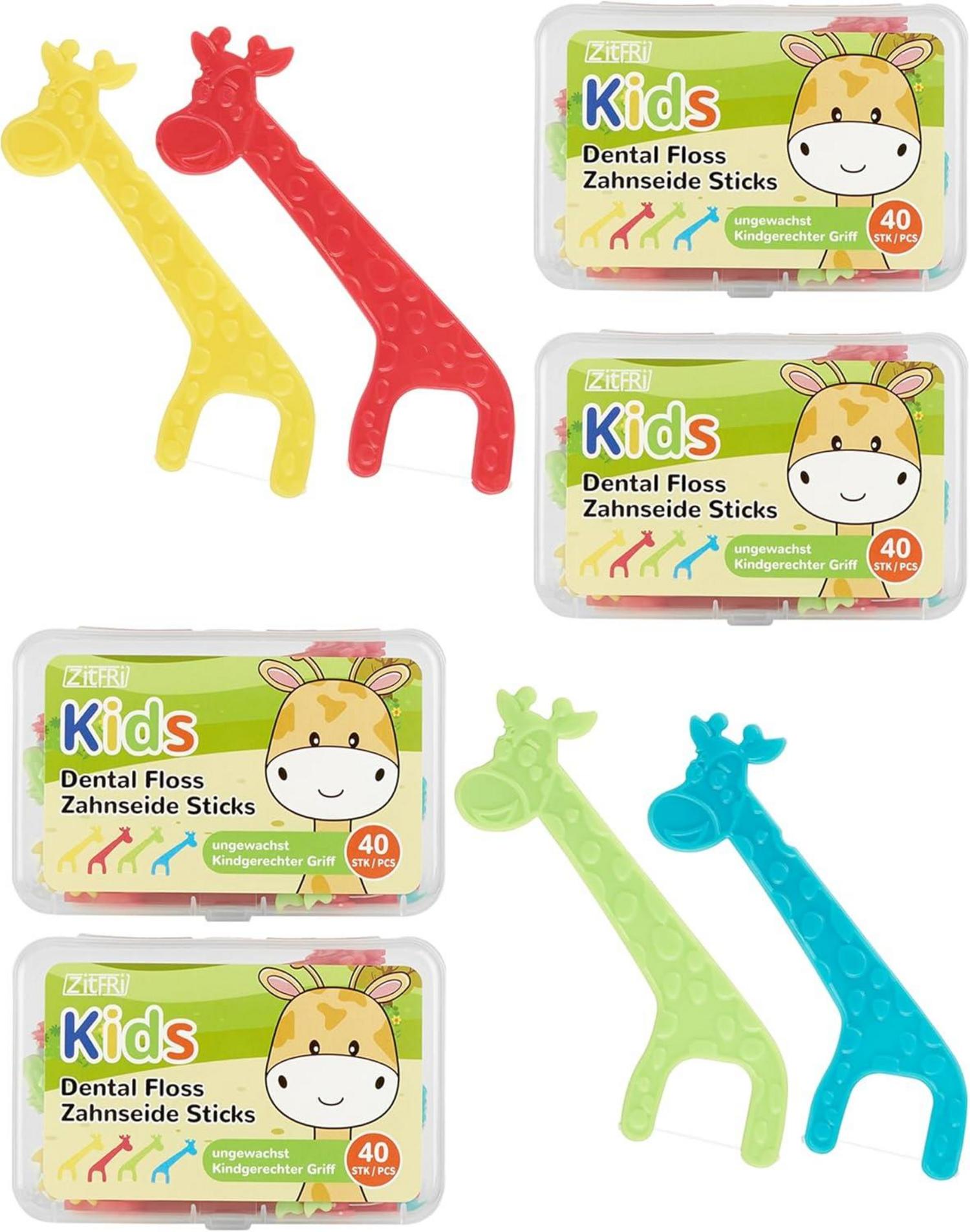 Zahnseide Kids ZITFRI 160er Dental Floss kindgerechte Giraffe