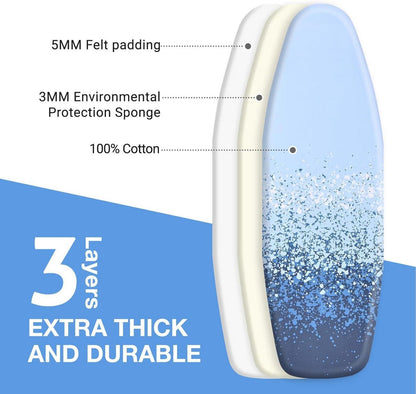 Bügelbrettbezug extra dick 7 mm Baumwolle Passform Bügelbrett Schutz