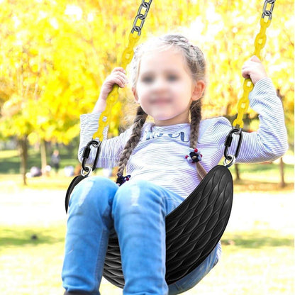 BeneLabel Heavy Duty Swing Seats Set for Outdoor Playground, Black