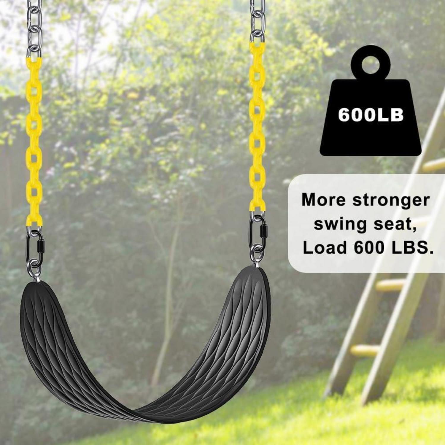 Heavy Duty Swing Seats 66 Inch Chain Carabiners Durable Playground Accessories