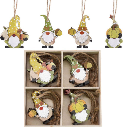 24er Herbstdeko Holz Anhänger Kürbis für Fenster Tisch 5cm