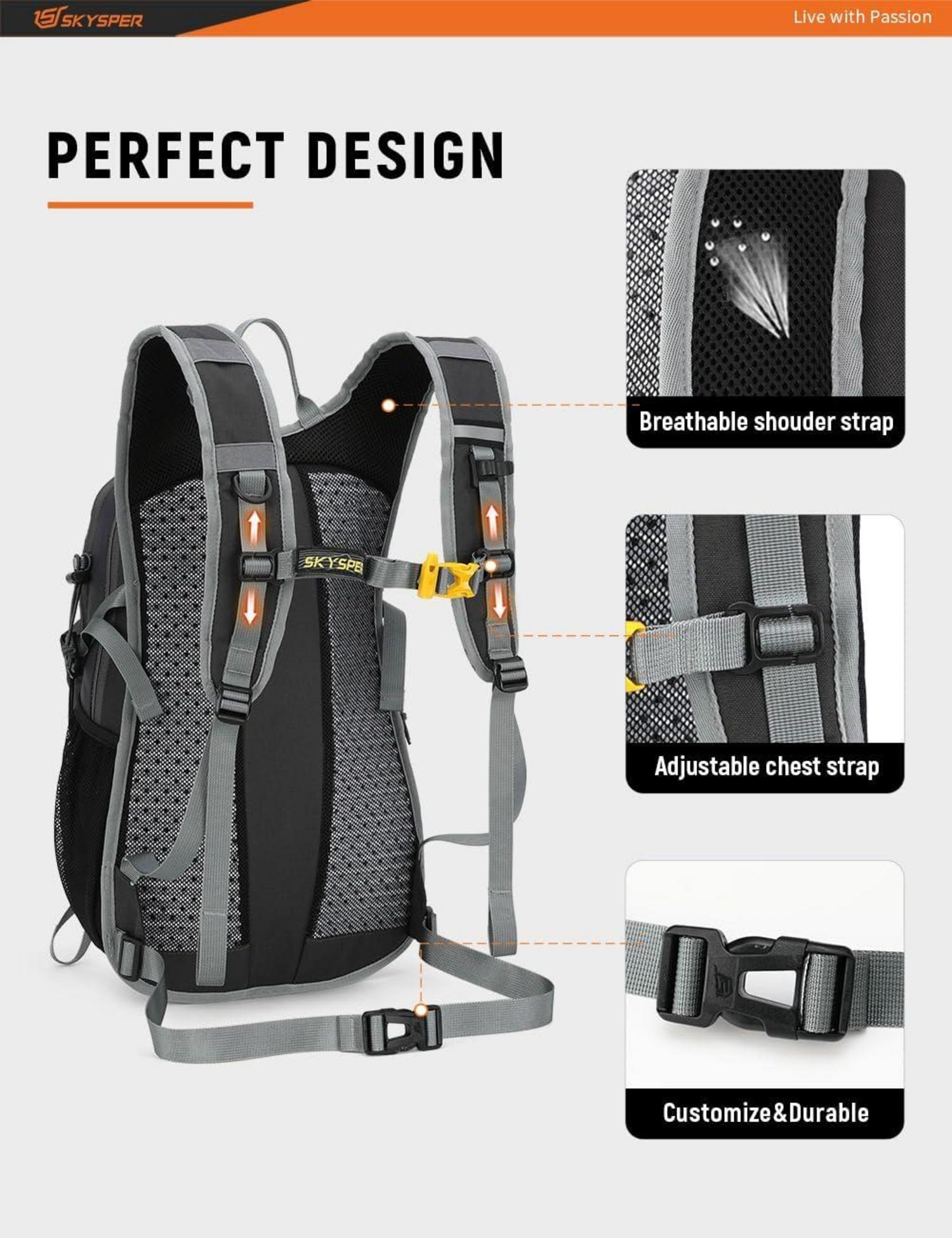 Wanderrucksack 20L Trekkingrucksack Outdoor Daypack Wasserdicht