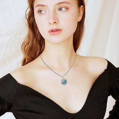 TRISHULA Abalone Kette 925 Sterling Silber Baum Gondor Halskette - Geschenke Mädchen Tochter Schwester