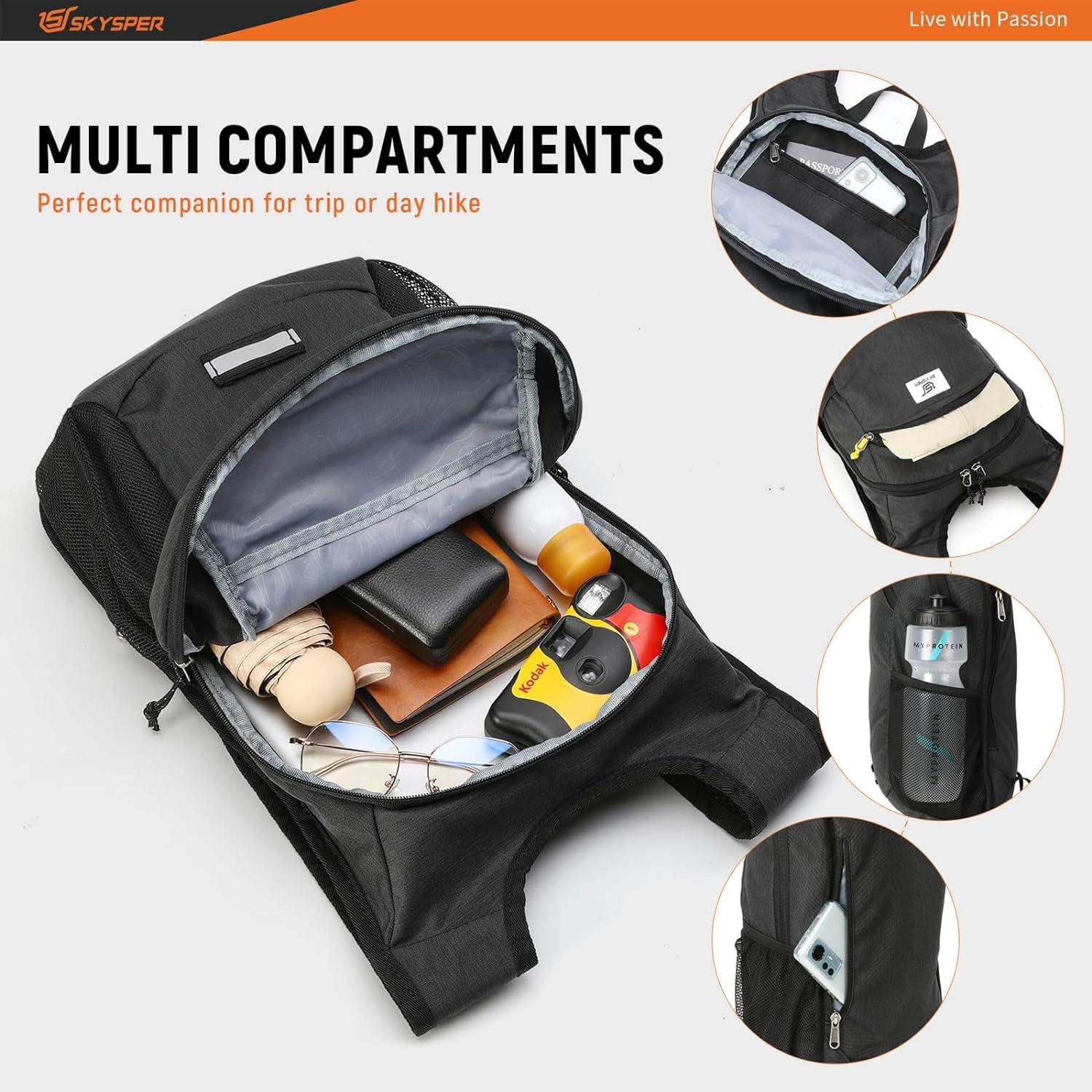 Ultraleichter Faltbarer 10L Rucksack für Outdoor Aktivitäten