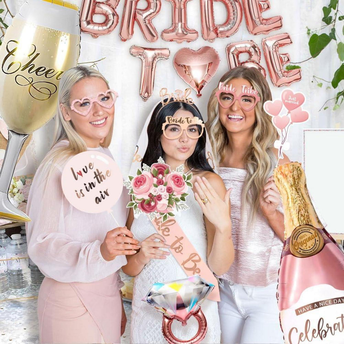 Bride to be Deko Rosegold JGA Junggesellenabschied Accessoires Party