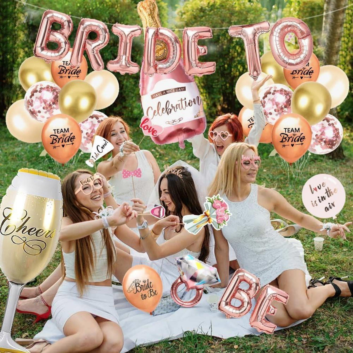 iZoeL Bride to be Deko JGA Accessoires Frauen Party Deko Set