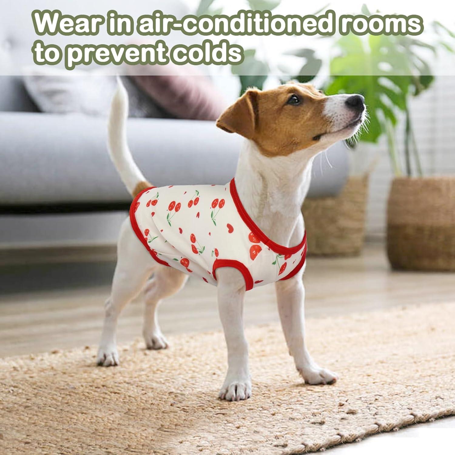 Hundepullover für Kleine Hunde Chihuahua Pullover Weich Atmungsaktiv Kirschen L