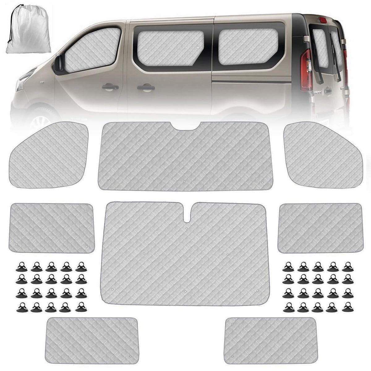 Wohnmobil Sonnenschutz Set für Renault Trafic LWB 2015-2024