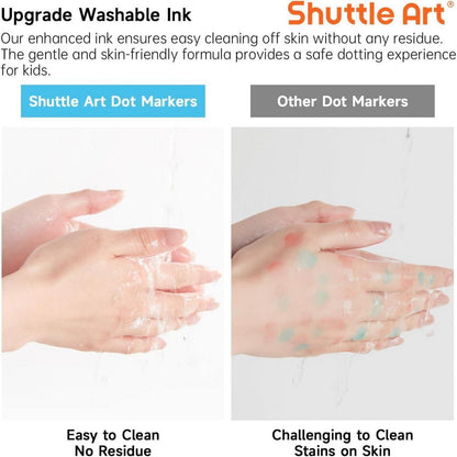 Auswaschbare Dot Marker für Kinder, 10 Farben, ungiftig