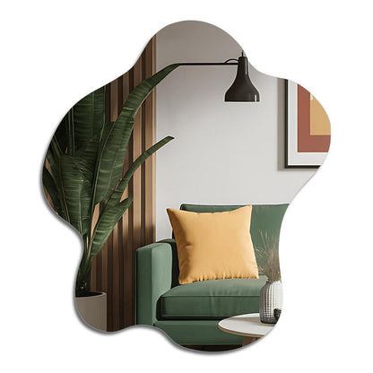 Asymmetrischer Wandspiegel 58x70cm – Rahmenlos & Dekorativ