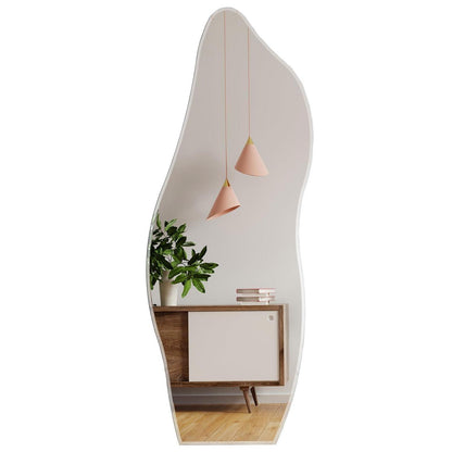 Asymmetrischer Wandspiegel 160x60cm – Rahmenlos & Dekorativ