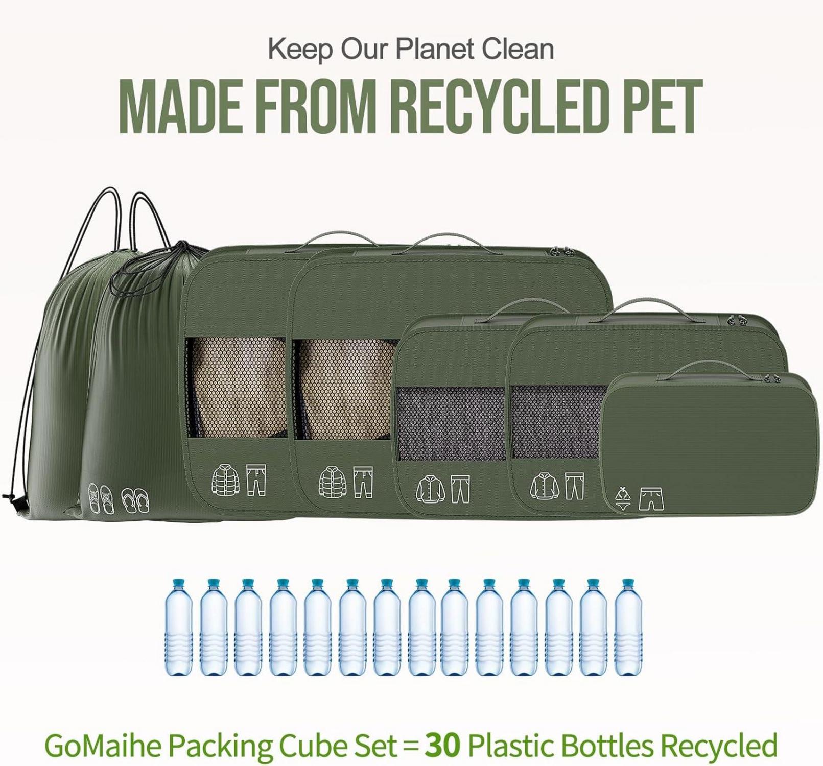 Koffer Organizer Packing Cubes Set XL Packwürfel 7-teilig PET-Recycelt