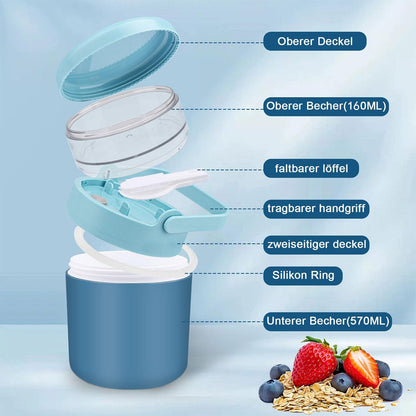 Müslibecher to go 570ml+160ml Joghurtbecher mit