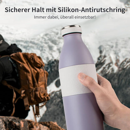 Blackube Thermosflasche 1L Edelstahl Auslaufsicher für