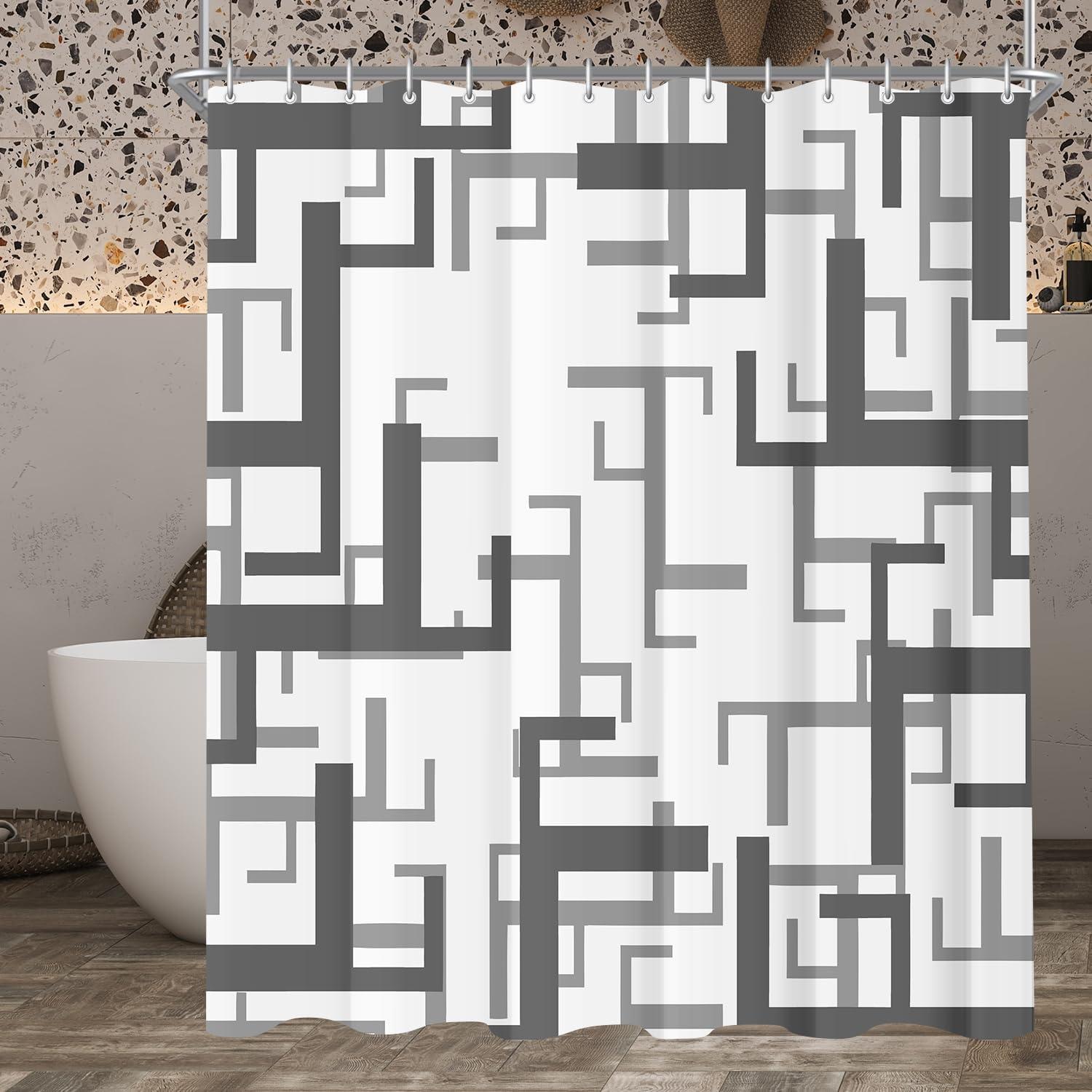 Duschvorhang Anti-Schimmel 120x200 cm Textil wasserabweisend waschbar