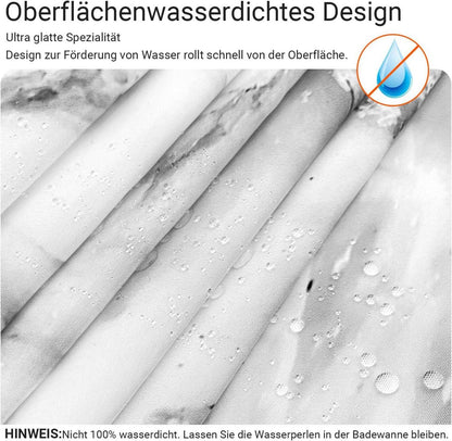 Duschvorhang 150x200cm Marmor Textil Wasserdicht Badezimmer