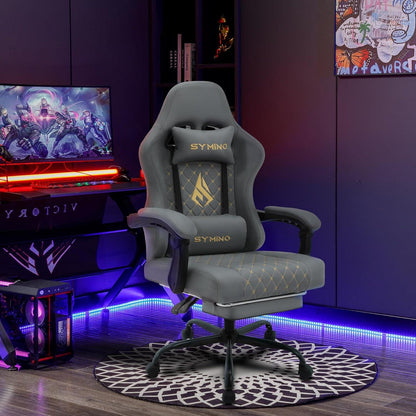 Gaming Stuhl Racing Gamer Sessel mit Fußstütze