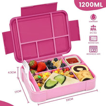 Bugucat Brotdose Kinder Bento Box 2 Set 1330ML mit Besteck