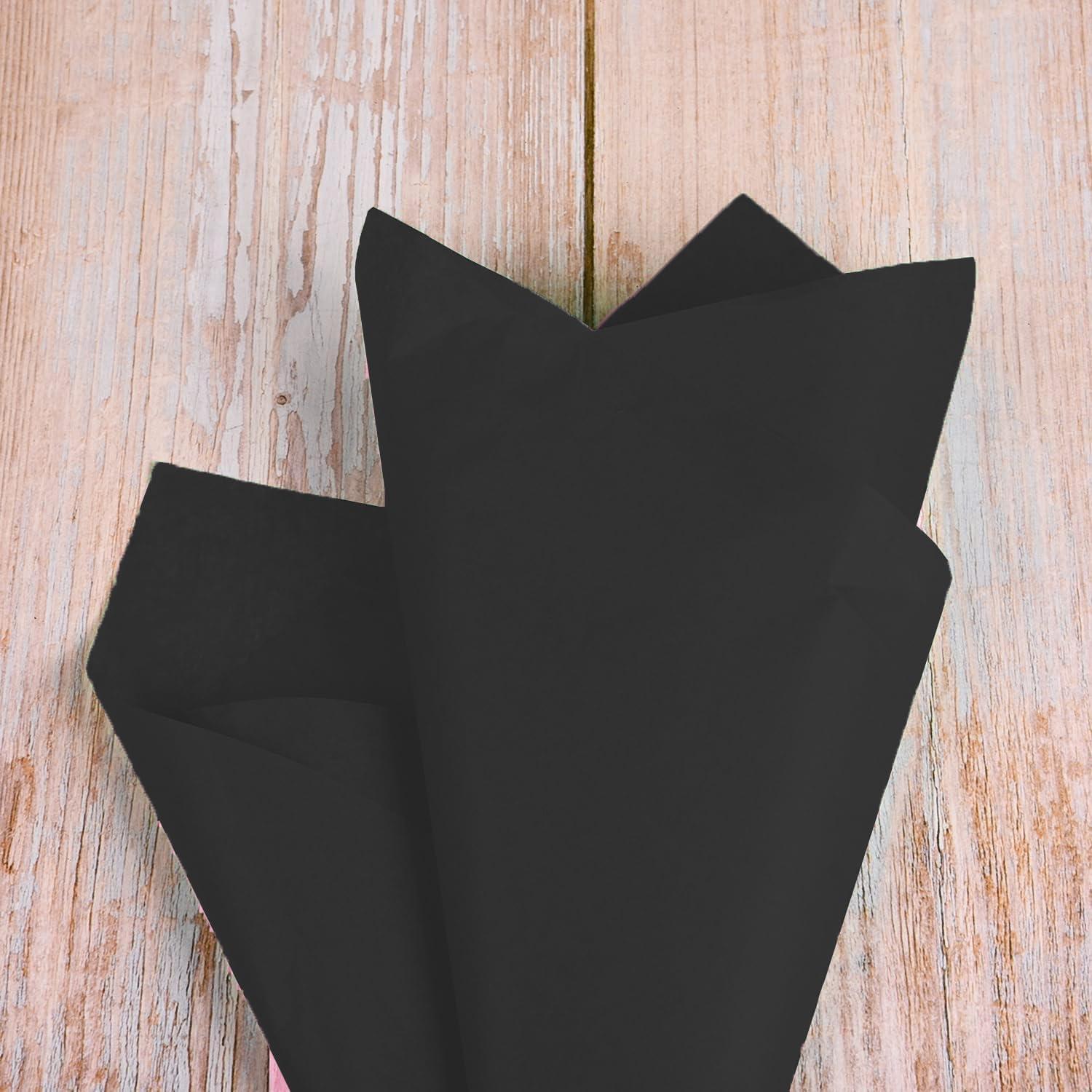 100 Blatt schwarzes Seidenpapier 70x50cm Geschenke Basteln DIY