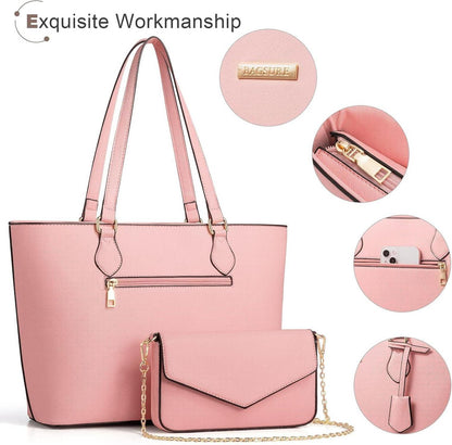Damen Handtasche Set Schultertasche Tragetasche 4-teilig