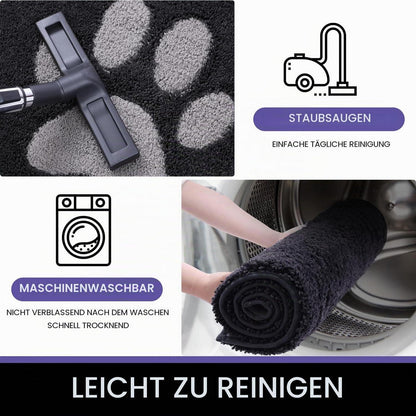 Rutschfeste Fußmatte dunkelgrau 80x178 cm – Sauberlaufmatte Innenbereich