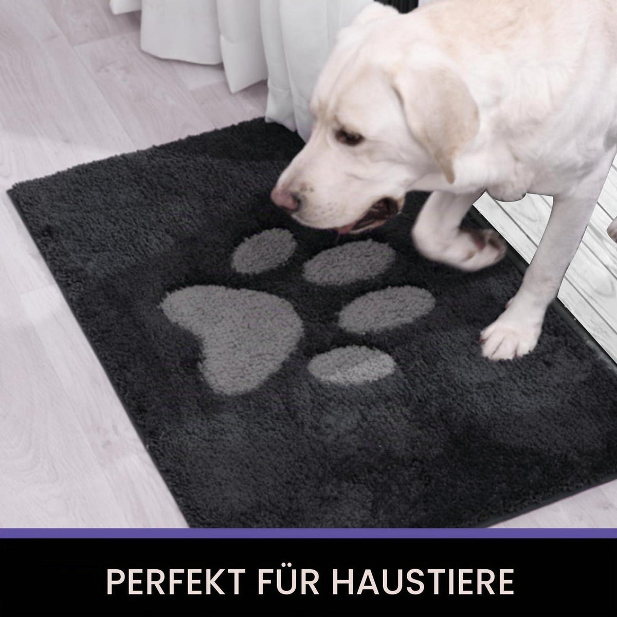Rutschfeste Fußmatte dunkelgrau 80x178 cm – Sauberlaufmatte Innenbereich