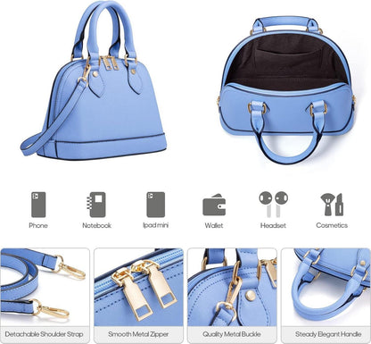 Damen 4-teiliges Set Blau Handtaschen Tragetasche
