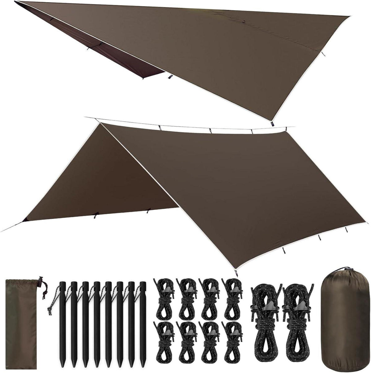 Ultraleichtes Camping Tarp 3x5M Wasserdicht Anti-UV Schutz
