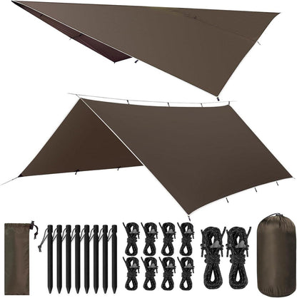 Ultraleichtes Camping Tarp 3x5M Wasserdicht Anti-UV Schutz