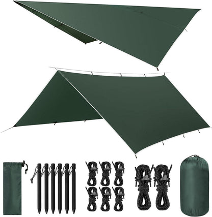 Tarp 3x4M Wasserdicht Ultraleicht Camping Zeltplane 15 Öse