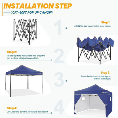 Faltpavillon 3x3 Wasserdicht Stabil Pop Up Pavillon mit